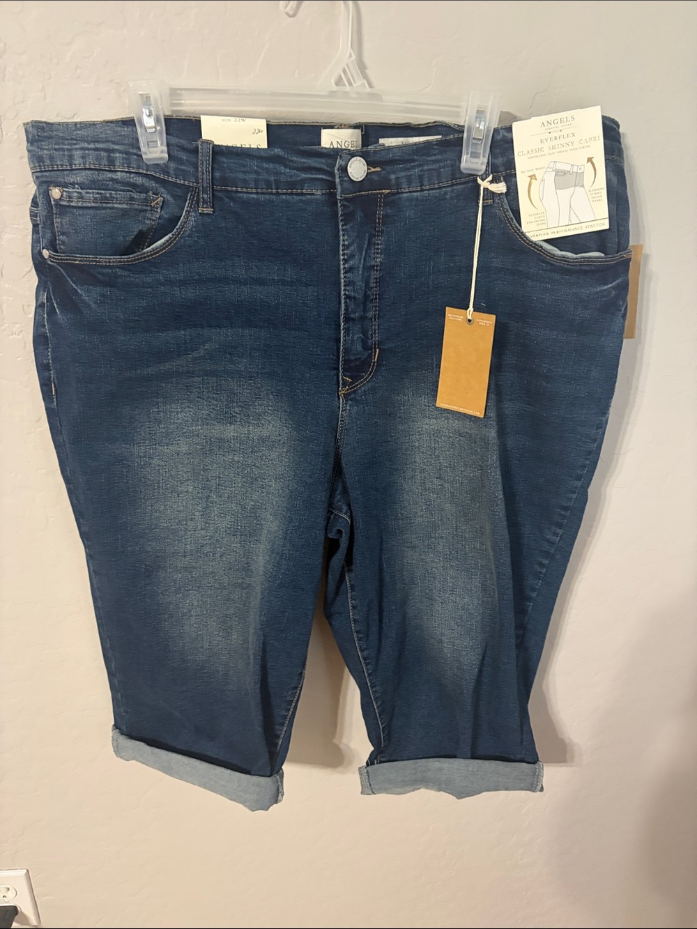 Angels Dark Indigo Cropped Stretch Women's Jeans
